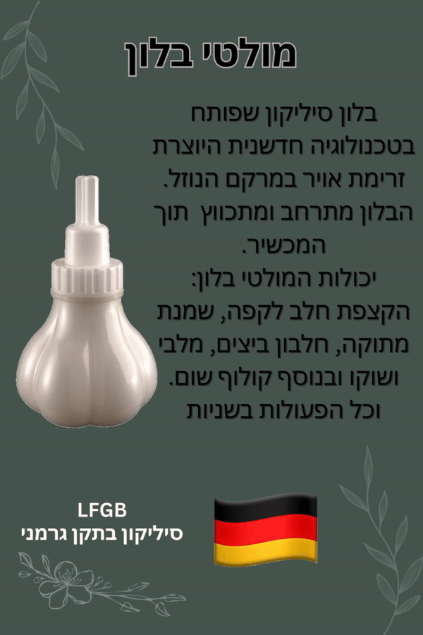 WIZNMIX All-In-One Combo-Box עם אביזר מסחטת מיצים